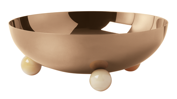 Bowl | PVD Rum Base Pink Onyx Resin