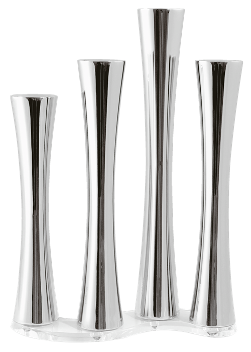 Kit Candlestick 4 Lights Bamboo