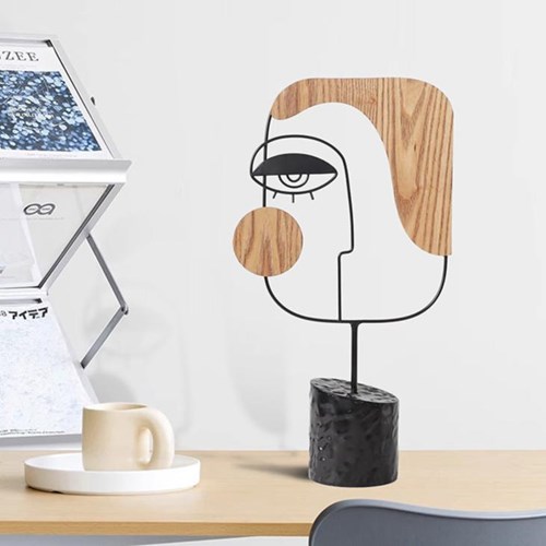 Wall Decoration Face | Wood/Metal