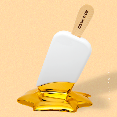 Sculpture Coeur D’or | White&Gold | H13cm
