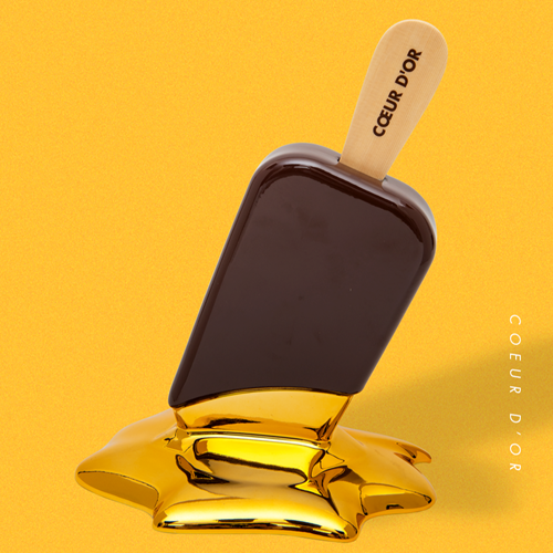 Sculpture Coeur D’or | White&Gold | H13cm