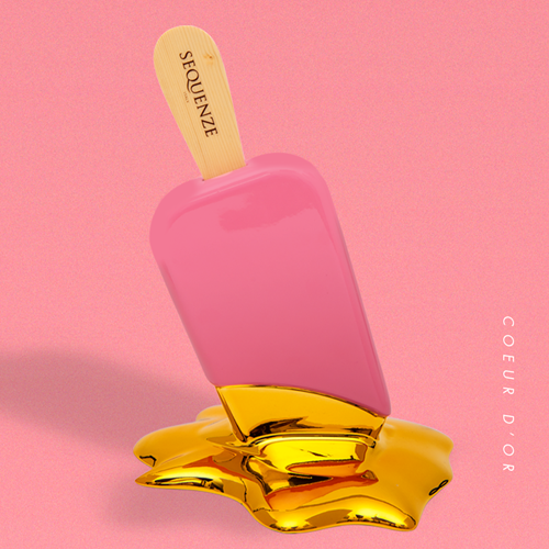 Sculpture Coeur D’or | Pink&Gold | H13cm