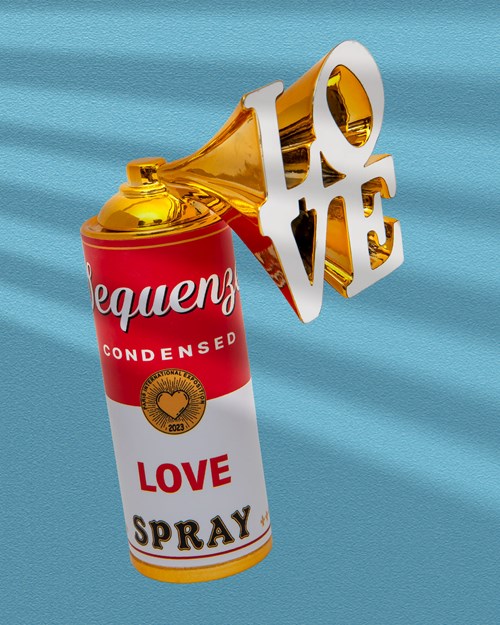 Sculpture Lovespray Gold | H22cm