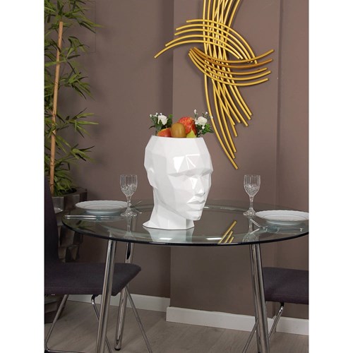 Vase Tete Femme a Facettes