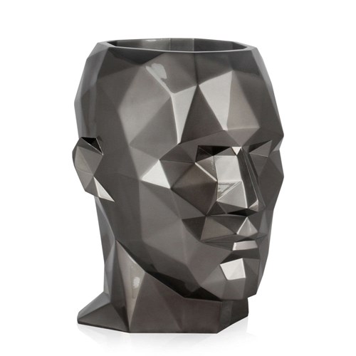 Vase Tete Homme a Facettes