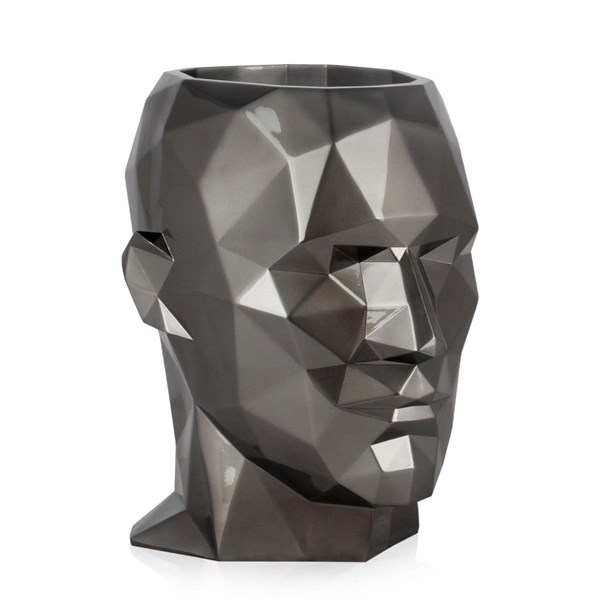 Vase Tete Homme a Facettes