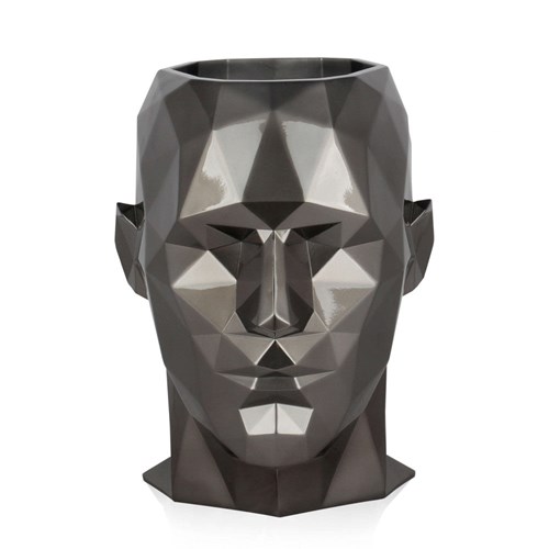 Vase Tete Homme a Facettes