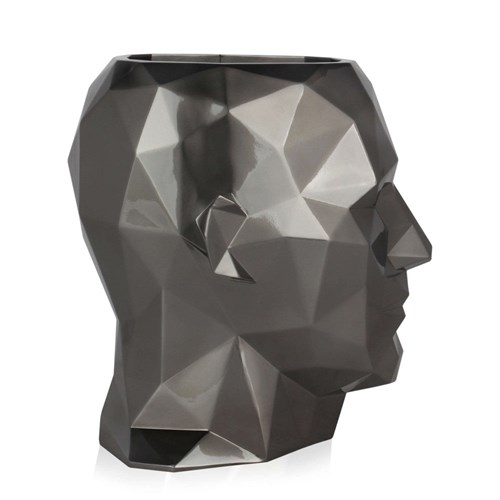 Vase Tete Homme a Facettes