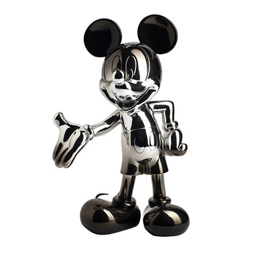 Mickey Welcome Gradient - Chrome Silver & Black