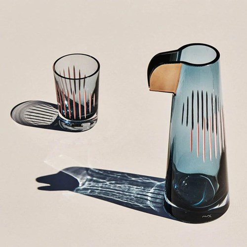 Smoke/White Parrot Water Carafe