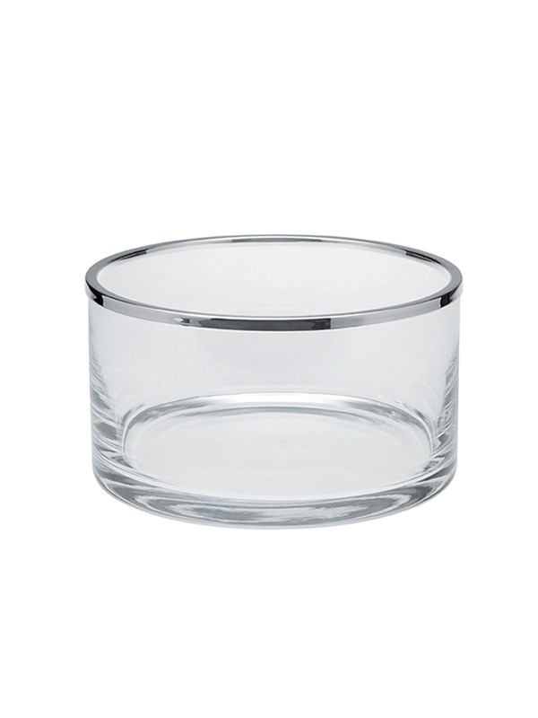 Straight Glass Bowl with Rim